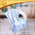 AZO Free Waffle Check Cotton Woven Wholesale Baby Blankets With Satin Piping